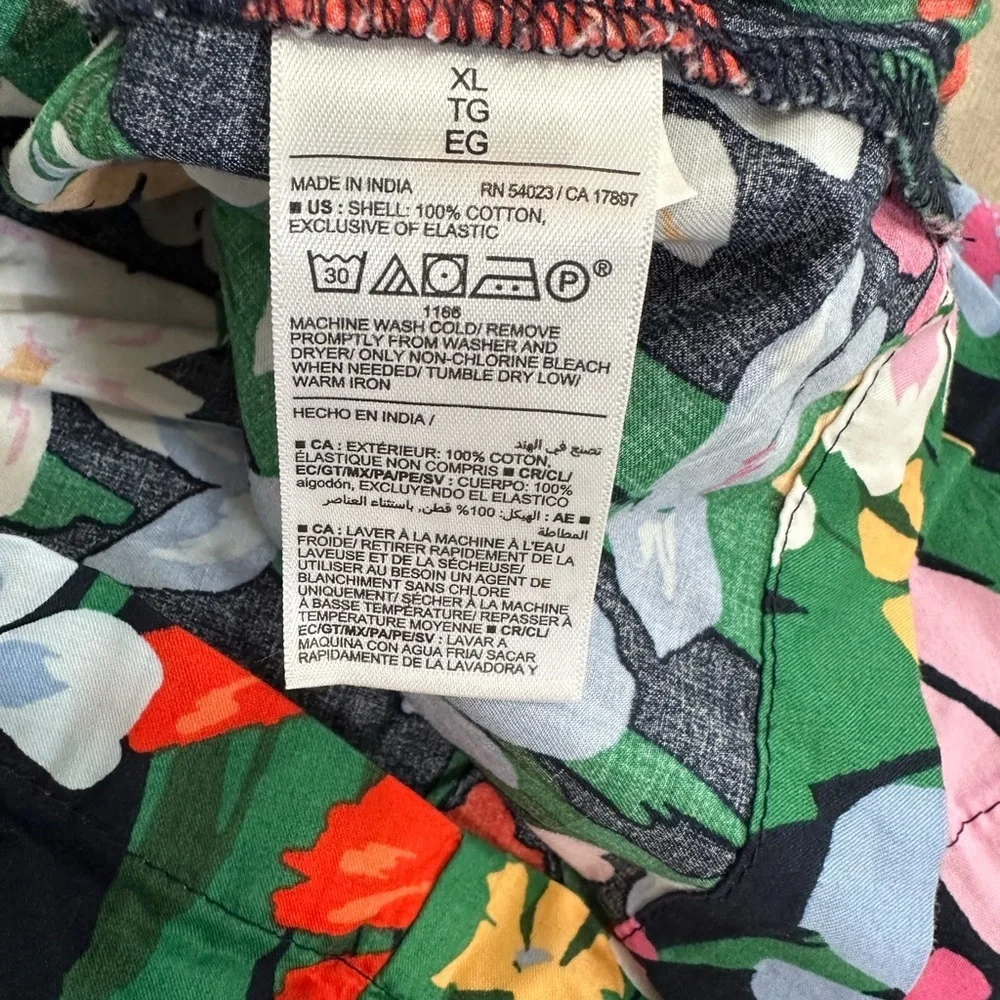 New Old Navy Women's Multicolor Floral Puff Sleeve Blouse Women’s Size XL